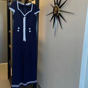 Voodoo Vixen Nautical Jumpsuit Navy XL